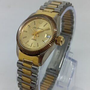 VINTAGE Jules Jurgensen 5901C Women’s 25mm Two Tone Japanese Quartz Watch